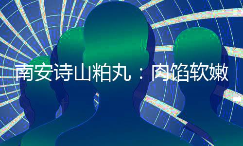 南安嫩酥脆不粕丸馅软 乡肉油腻圆丸诗山思团