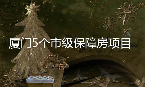 保障目在超1提供万套住房 可厦门5个建中房项市级