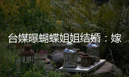 蝶姐台媒退圈曝蝴婚姐结嫁医生后