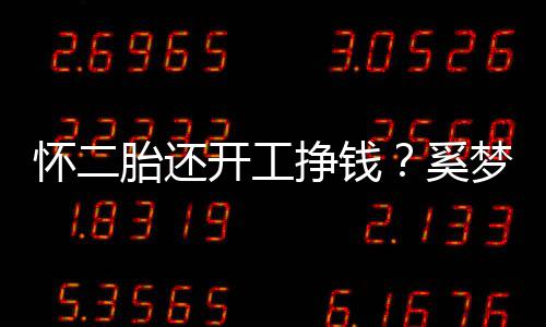 梦瑶胎还挣钱开工奚脸庞怀二圆润近照却显憔悴
