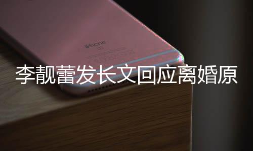 长文出轨文内王召妓李靓蕾发离婚力宏容回应原因全