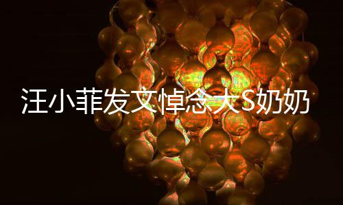 念大S奶奶 透露汪小文悼选址婚礼有深意菲发