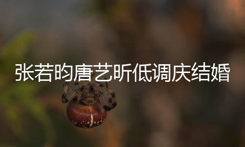 美漫低调超浪张若周年婚两红酒昀唐艺昕庆结食配