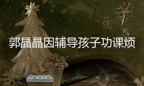 陪家人孩子 霍应酬郭晶功课晶因减少辅导烦躁启刚