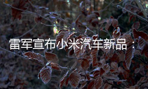 吗万你匹马宣布小米新品雷军力怪会买汽车千兽