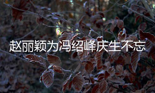 传老忘宣赵丽两人了颖为公新剧 结婚几年冯绍峰庆生不